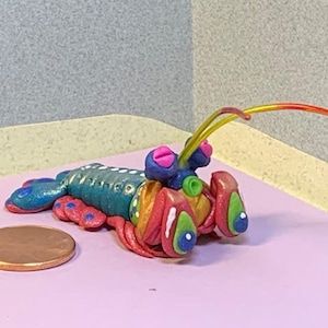 CLAWS&#39; in the OCEAN !!! Miniature Mantis Shrimp, Lobster, Blue Crab, and Hermit Crab.  Your choice of one.