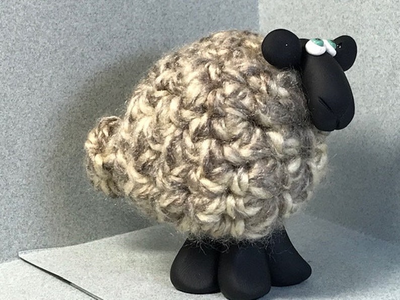 Your choice of one. EIGHT Assorted Colors TAN Whimsical Sheep Ornament Figurines