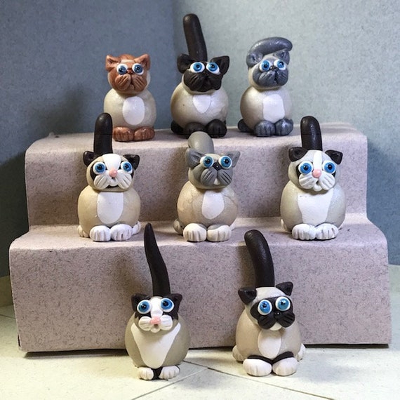 Color Point Cat Miniatures Exotic Shorthair Style Your Etsy