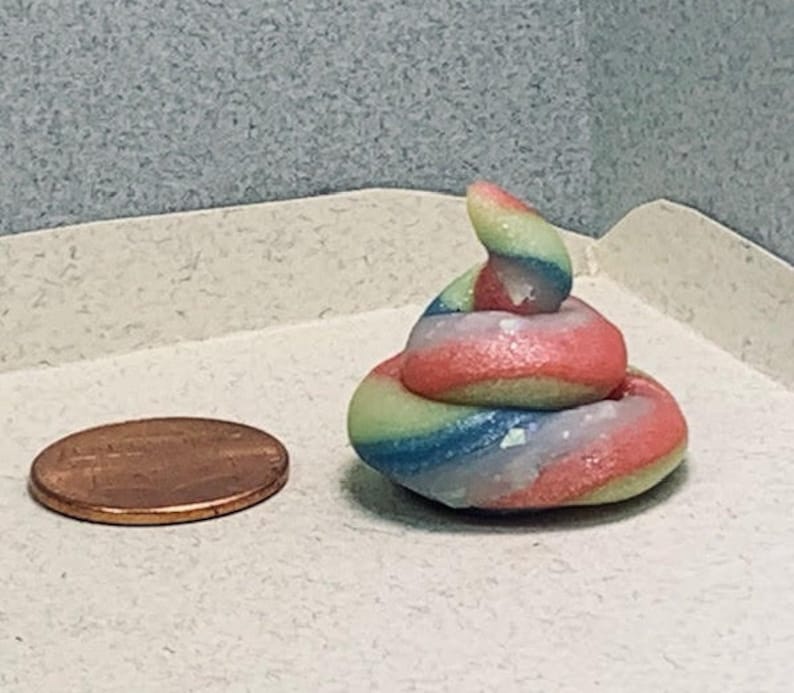 Poop Diamond Unicorn Doo'. Colorful, Sparkly, Whimsical, Miniature, Rainbow Poop. in ...