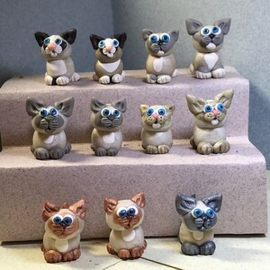 Color Point/ Siamese Kitten miniatures, Assorted colors...  Your choice of one.
