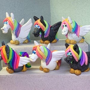 PEGASUS, Rainbow maned miniatures, in various body colors  Your choice of one.