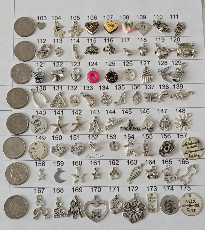 Build Your Own Custom Charm Bracelet, Silver Charm Bracelet, Customizable Charm Bracelet, Custom Charm Bracelet, Over 300 charms to choose image 1