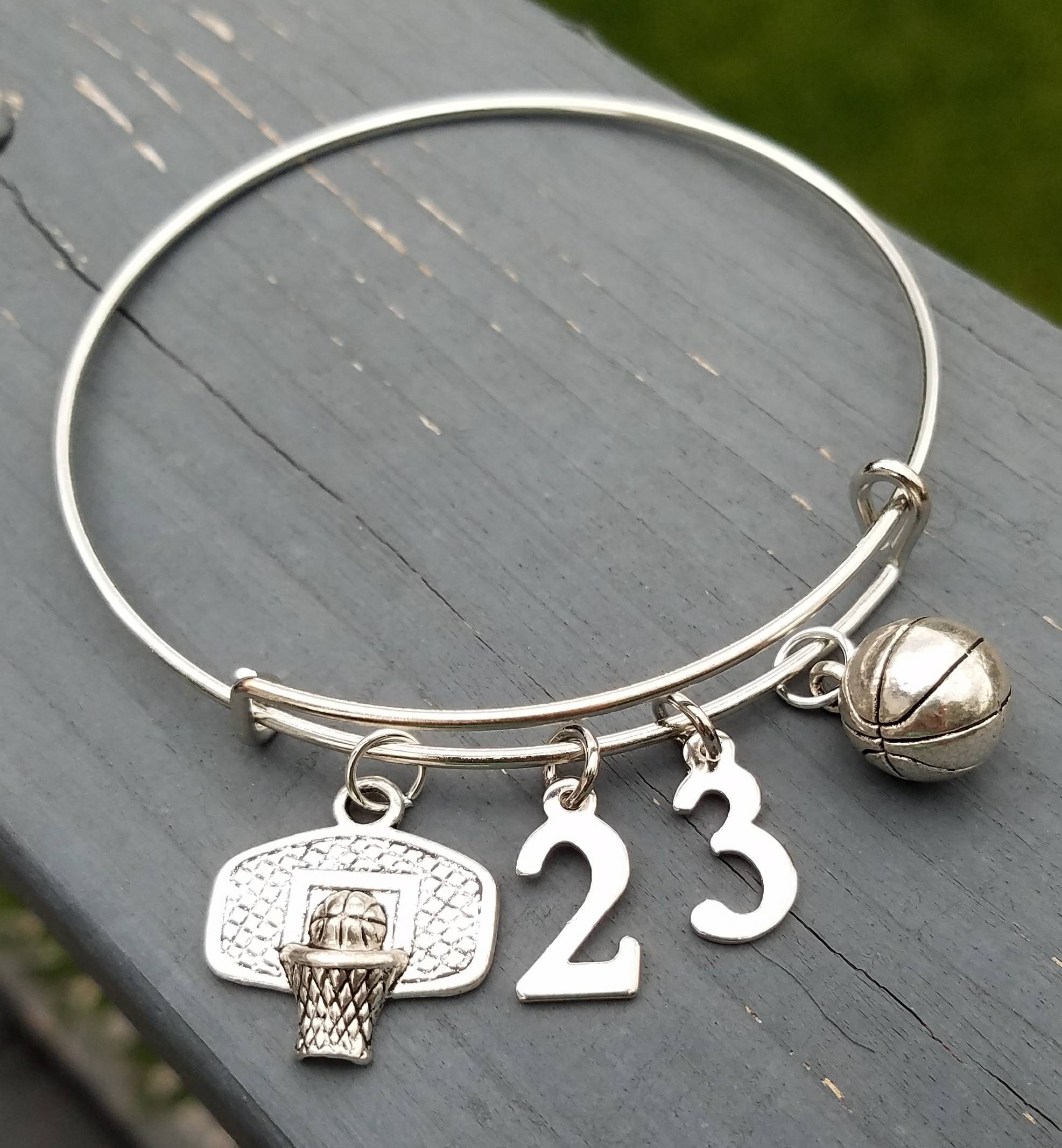 Personalized basketball charm bracelet basketball team gift | Etsy