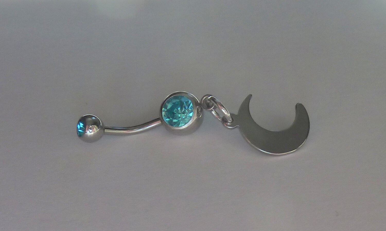 Stainless Steel Belly Ring Stainless Steel Navel Ring Dangle Etsy