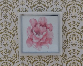 1/12th Scale Dolls House Framed Picture: Floral Print 05