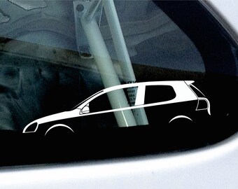 for Volkswagen VW Type 3 notchback 2x Lowered car outline stickers