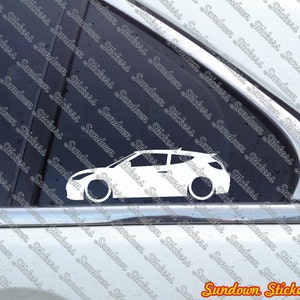 2X Low car outline stickers - for Hyundai Veloster Turbo  L1391 - AD204