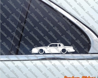 2X Low car outline stickers - for Chevrolet Monte Carlo SS (G-Body 1982-1988) L1222 - AD837