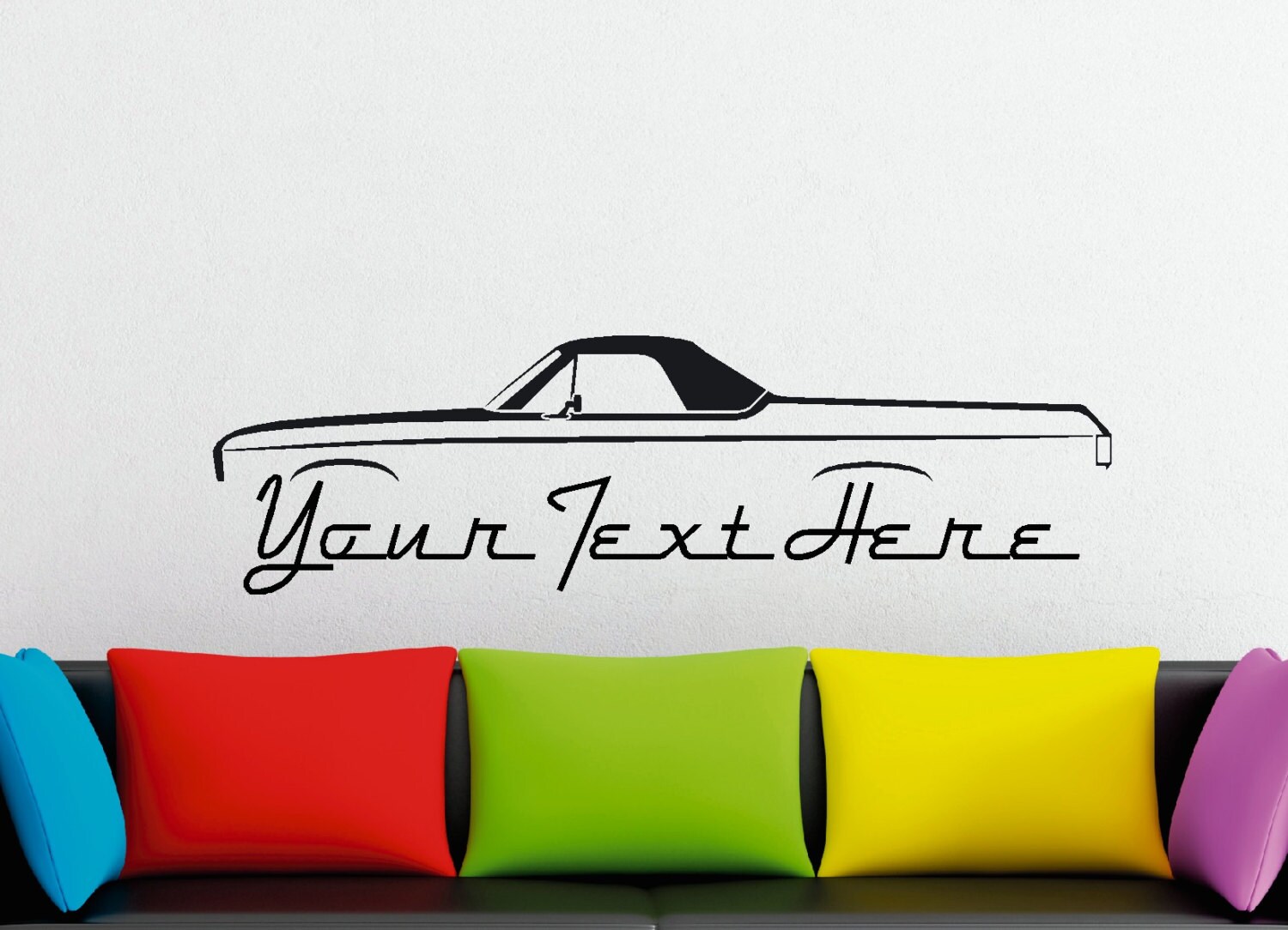 Grote Aangepaste Auto Silhouet Muur Sticker Voor Chevrolet