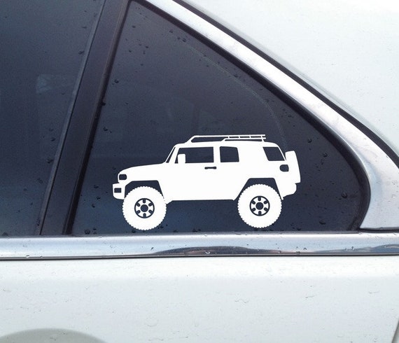 2x Lifted 4x4 Outline Stickers For Toyota Fj Cruiser Etsy