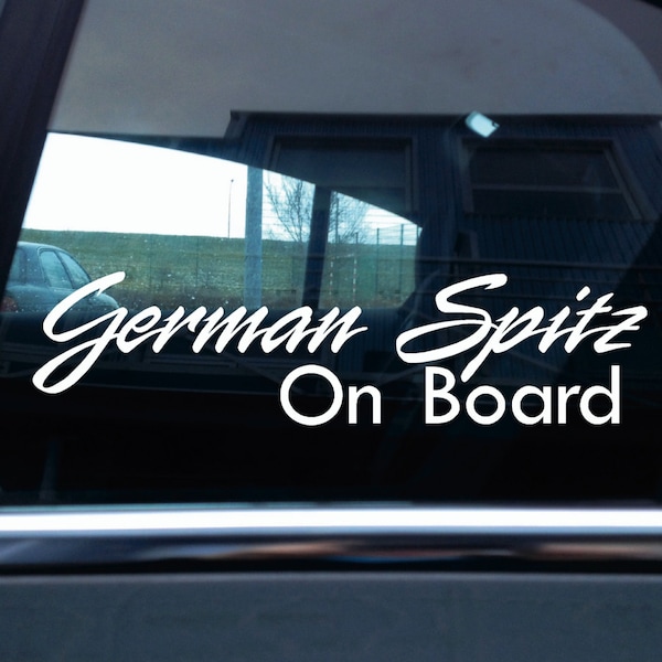 2X German Spitze On Board ,  dog warning car stickers D15 - AD877