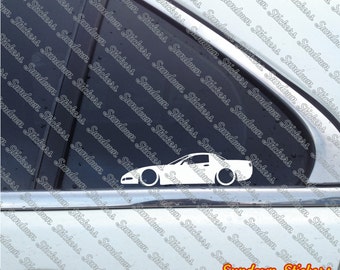 2X Low car outline stickers - for Chevrolet Corvette Z06 C5  L784 - AD942