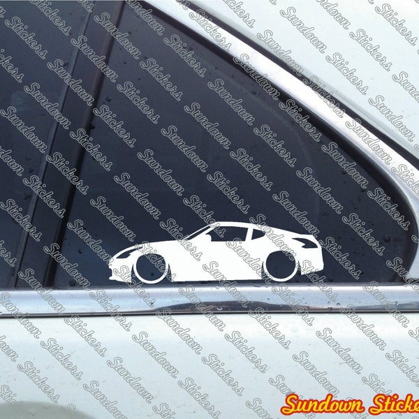 2X Low car outline stickers - for  Nissan 370Z / fairlady Z (Z34)  L161 - AD396