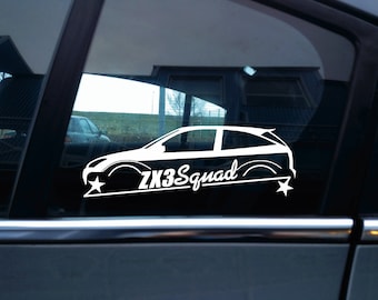 ZX3 Squad sticker - For Ford Focus Mk1 (3-door) SVT / ST170 | Q33 - AD847