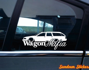 Low WAGON MAFIA car sticker - for Chevrolet Caprice station wagon (1991-1996) (version 2) W237 - AD156