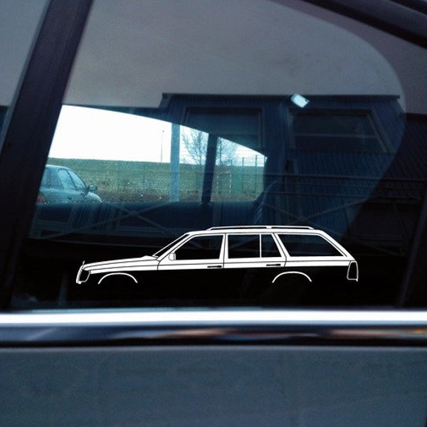 2x Auto Aufkleber Silhouette für Mercedes W124 E-Klasse Kombi Wagen Klassiker S210 - AD214