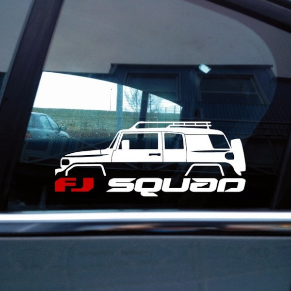 FJ Squad silhouette sticker - for Toyota FJ Cruiser | Q54 - AD643