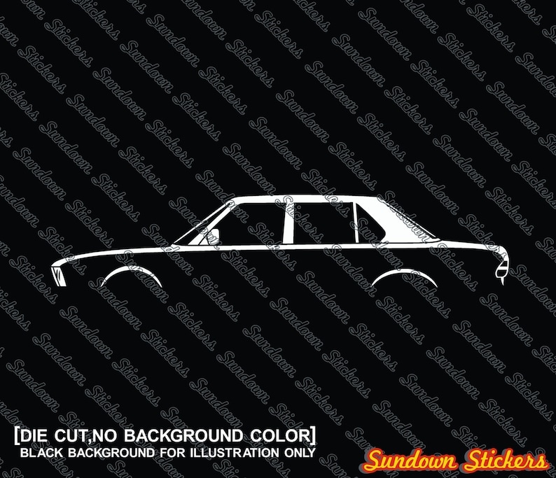 2x Car Silhouette Stickers For Bmw E28 5 Series Vintage Etsy