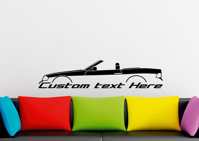 for Mercedes SL w113 classic convertible roadster 2x car silhouette stickers for Mercedes SL w113 classic convertible roadster 2x car silhouette stickers