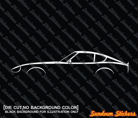2X Lowered car outline JDM stickers For Datsun 510 wagon Classic