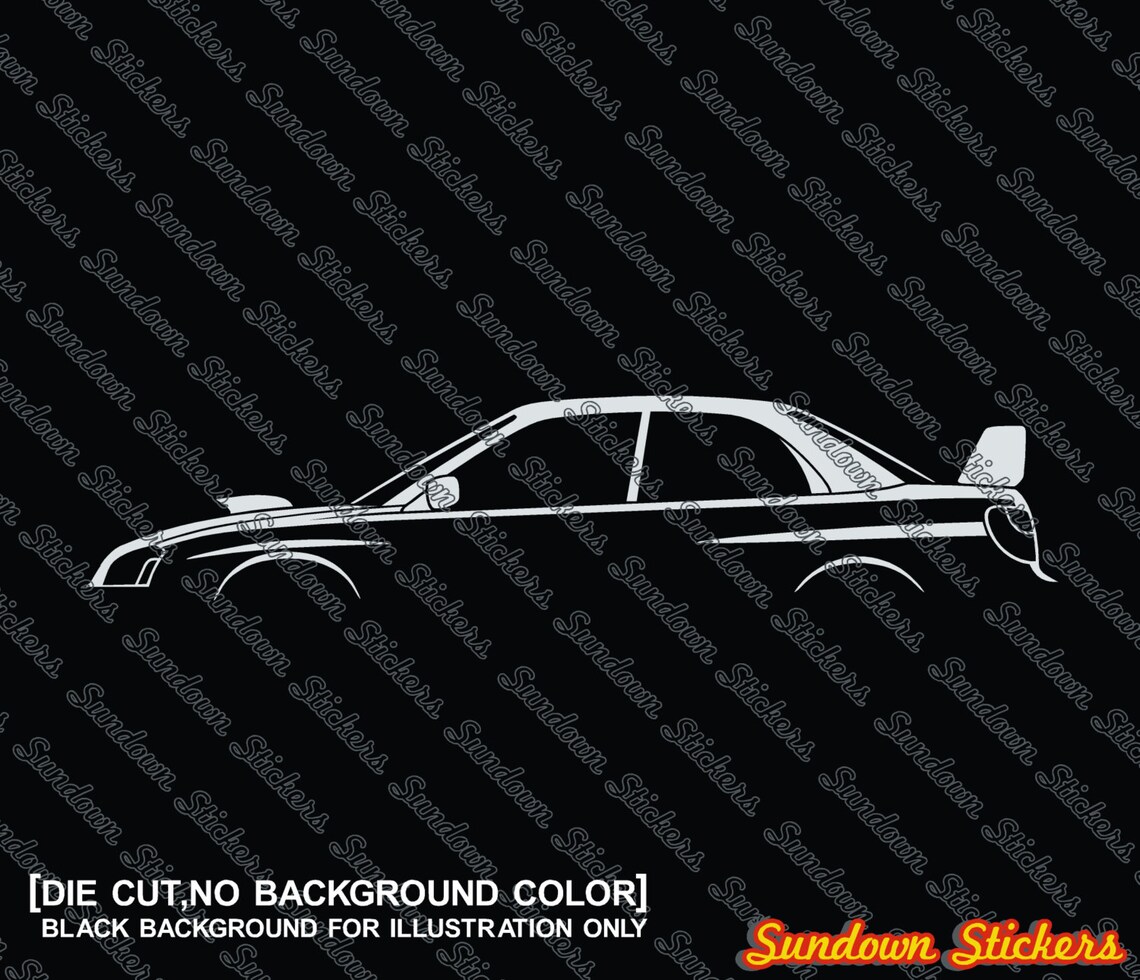 2X Car Silhouette Stickers for Subaru Impreza WRX STI Blob Etsy