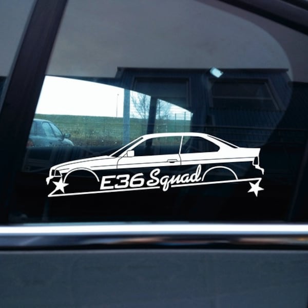 E36 squad sticker - for BMW E36 Coupe 318is 320i 325i 328i | 3-series | Q19 - AD845