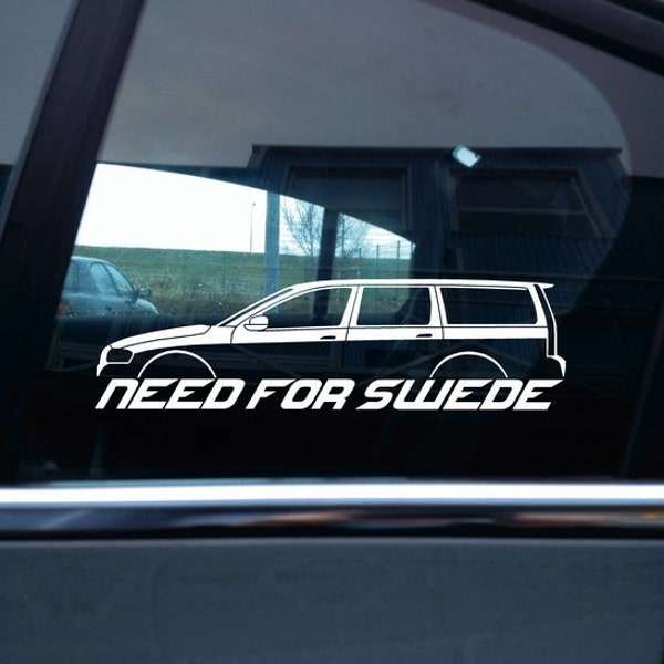 NEED FOR SWEDE sticker - For Volvo V70 R 2nd gen (2000-2007) estate wagon N25 - AD109