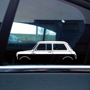 2x car silhouette stickers for Austin Mini mk1 1959-1967 cooper classic S160 - AD742
