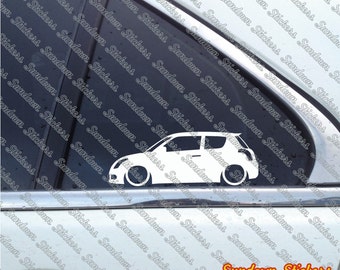 2X Low car outline stickers - for Suzuki Swift Sport (2004–2010) L509 - AD175