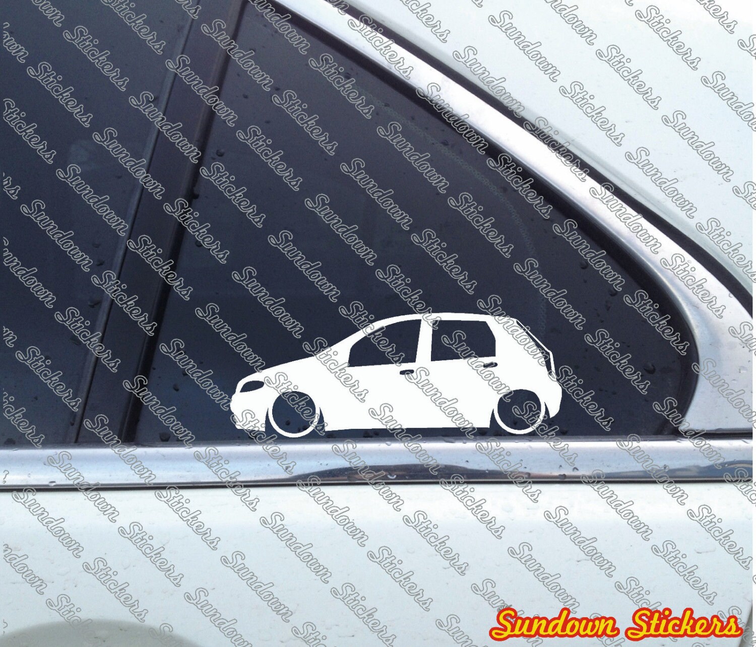 2X Low Car Outline Stickers for Fiat Punto 5-DOOR Mk2b - Etsy