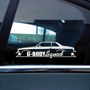 G-BODY Squad sticker - for Chevrolet Malibu Coupe 4th gen Chevy classic Q34 - AD569