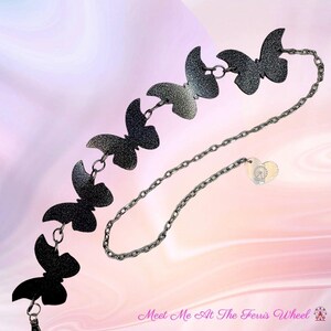 Butterfly Black Rainbow Glitter Shimmer Chain Belt Rave Fairy Outfit