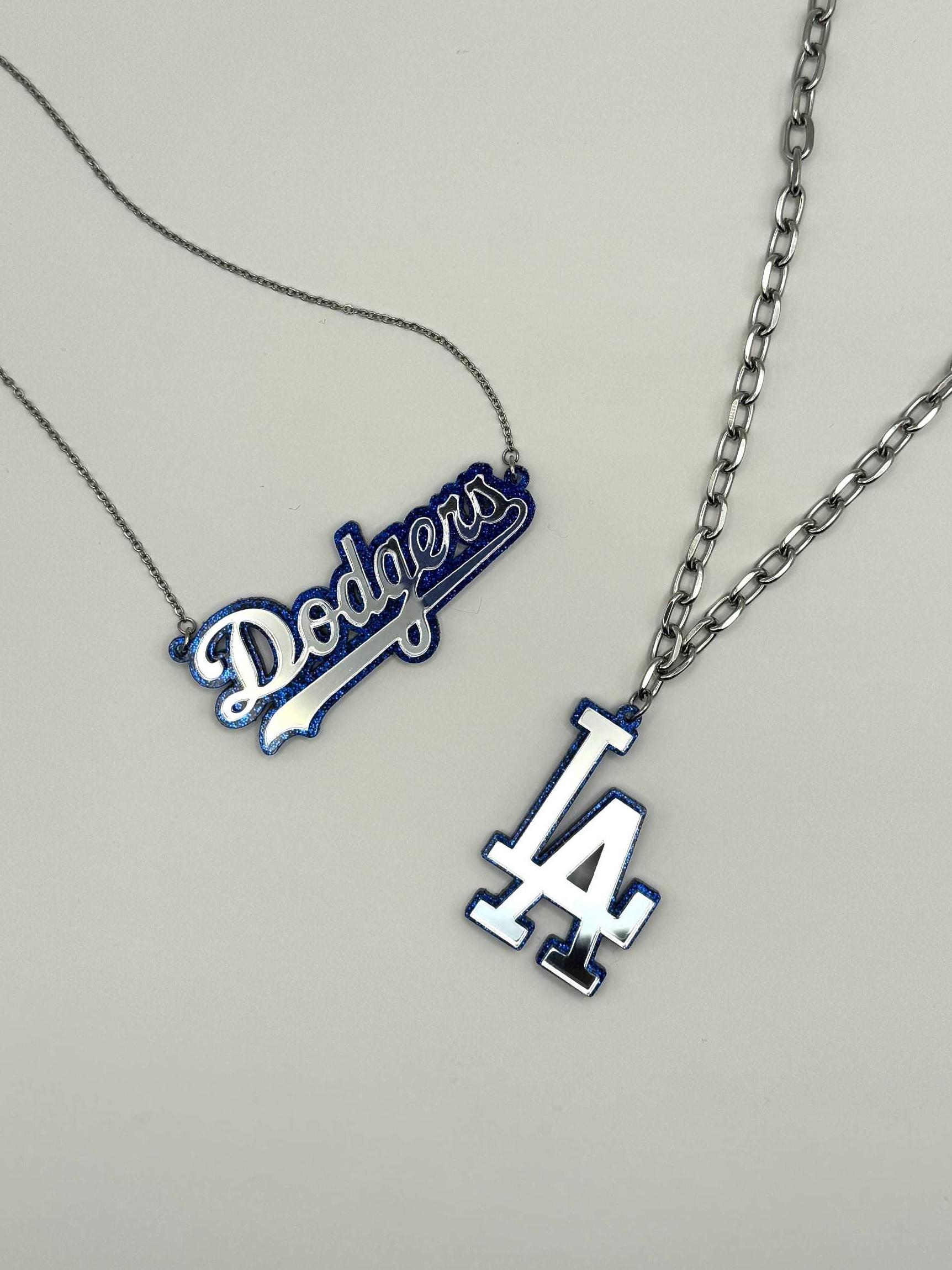Dodgers Los Angeles MLB Baseball Necklace