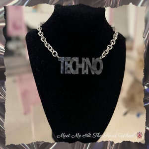 TECHNO Music Necklace EDM Festival Rave Ravewear