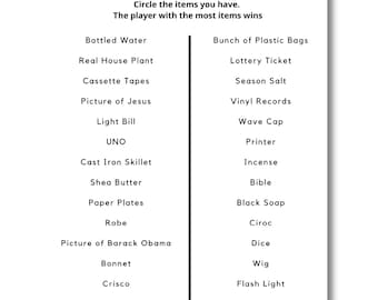 Juego de fiesta de búsqueda del tesoro/Juego de fiesta virtual/Para la cultura/Juego de hip hop/Cultura negra/Juego de fiesta imprimible/Juego de fiesta para adultos