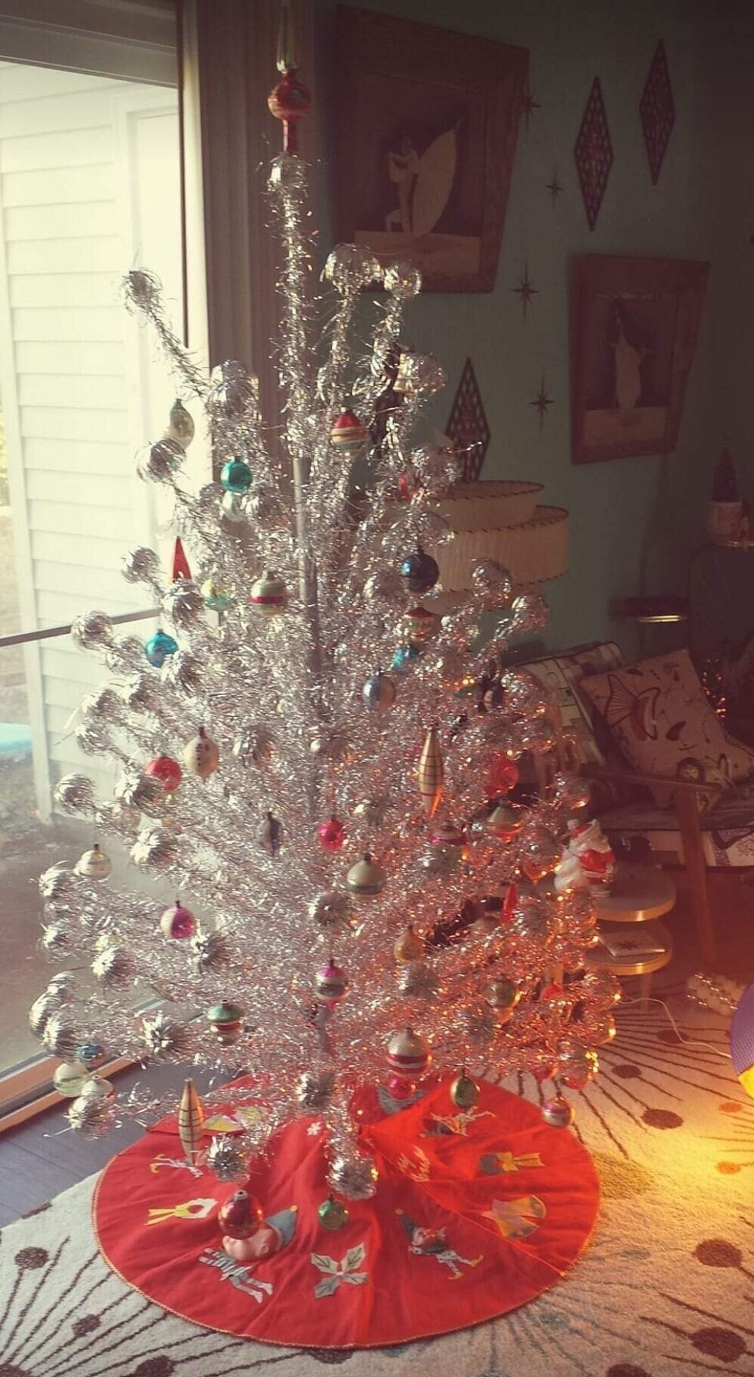 Vintage Mid Century Atomic Aluminum Pom Pom Christmas Tree Etsy