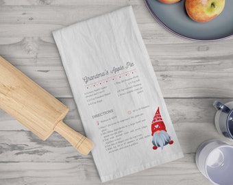 Custom Christmas Recipe Tea Towel | Family Recipe Towel | Dish Towel | Christmas Gift for Mom or Grandma
