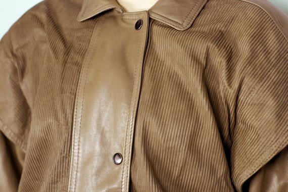 Vintage 1980's Leather Bomber Jacket / 80s Bomber
