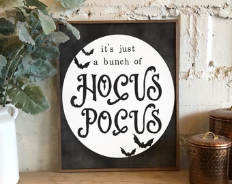 It’s just a bunch of hocus pocus framed sign / Halloween decor / Home decor signs / wall hanging / Hocus Pocus sign
