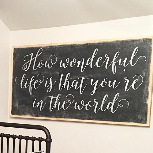Large Wall Decor / Nursery Decor / Wall Hanging / Sign / How Etsy