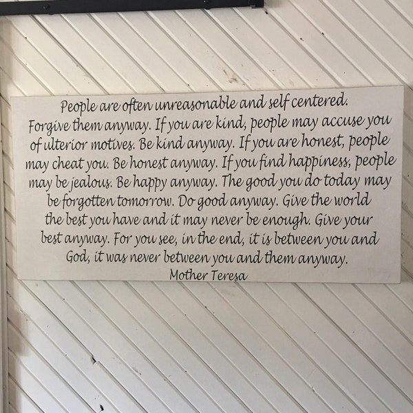 Large Do It Anyway Wall Art Etsy