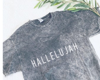 Hallelujah aesthetic T shirt / Mineral Wash T-Shirt / Christian apparel / Trendy Tshirt / Bible shrit / Gifts for her / Christian Gift