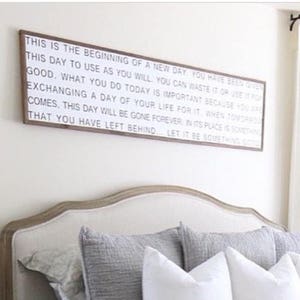 This is the beginning framed wall art l signs with quotes l home decor signs l wood signs with quotes l modern decor