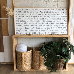 What a Wonderful World Song Lyric distressed framed  wood sign / Large wall art / home decor signs / sign / Inspirational wood sign