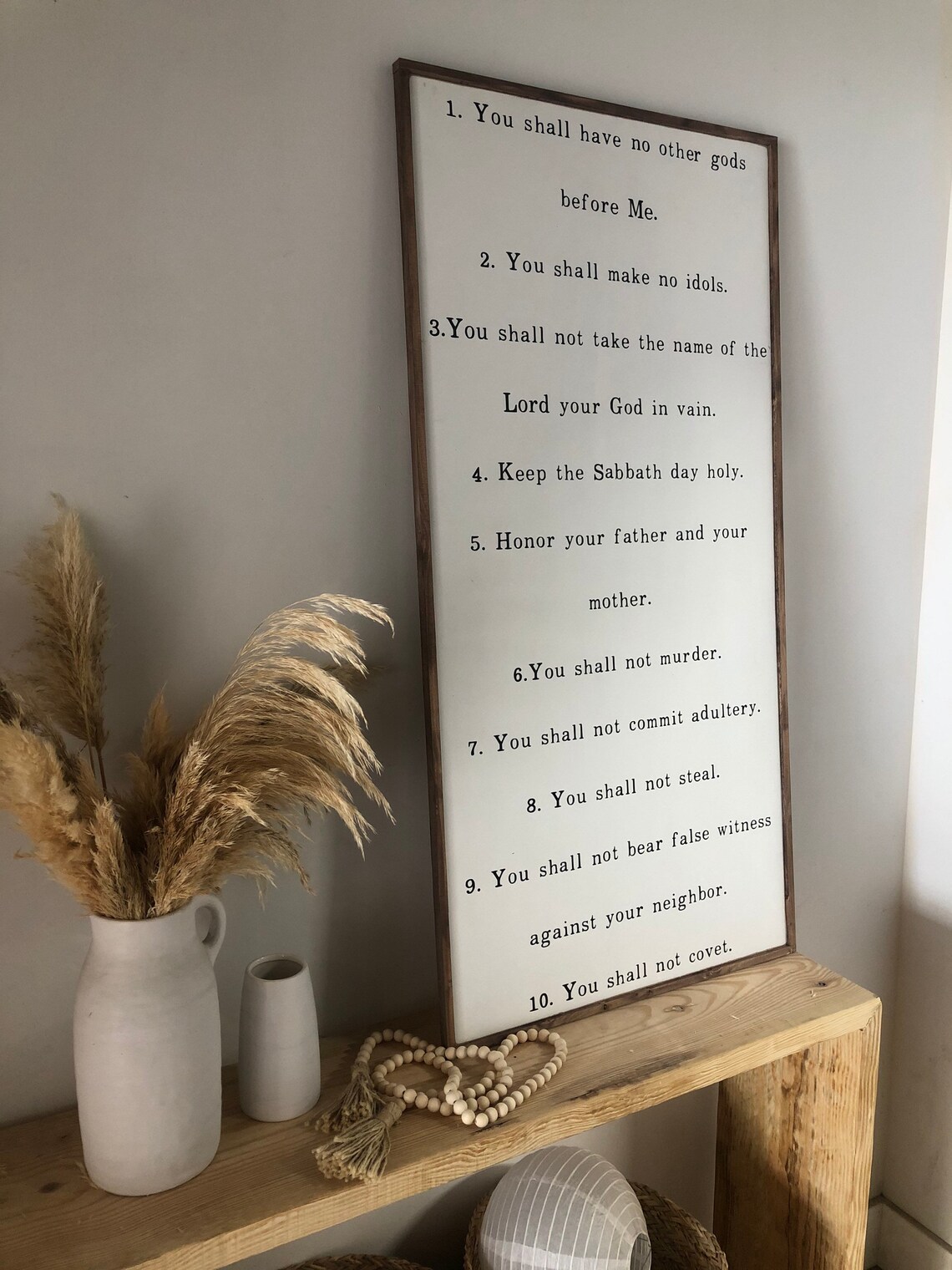 Home decor / Wall hanging / Sign / Wall decor 10 commandments Etsy
