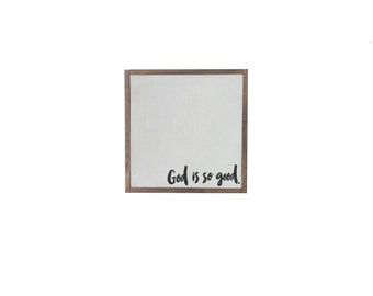 Signs / Wall hanging / home decor / wall decor / God is so good framed wood sign