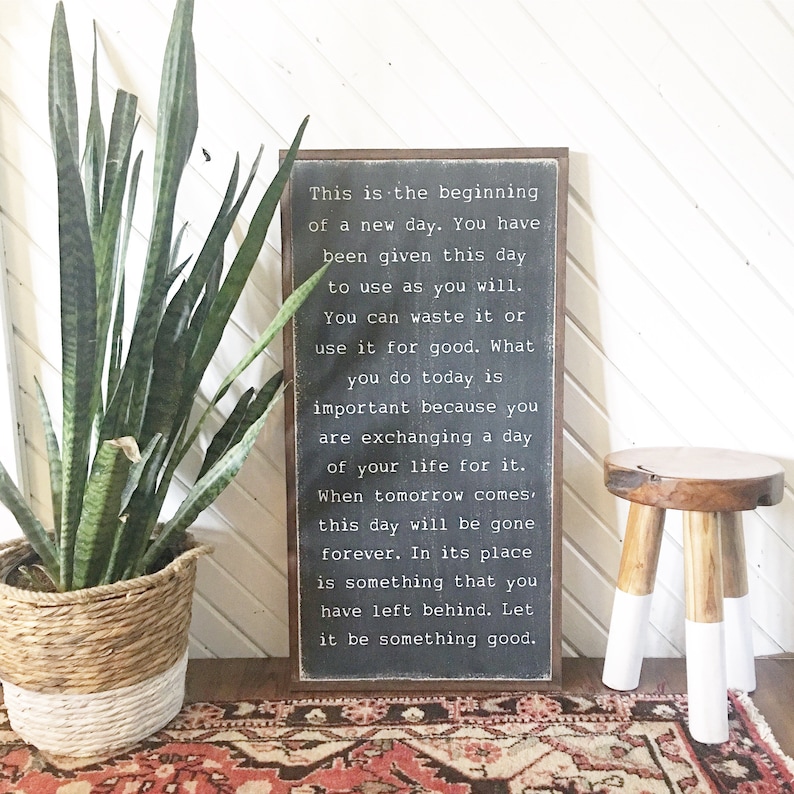 Large Wall Art / Wall Hanging / Strong Quotes / Life Quotes / Etsy