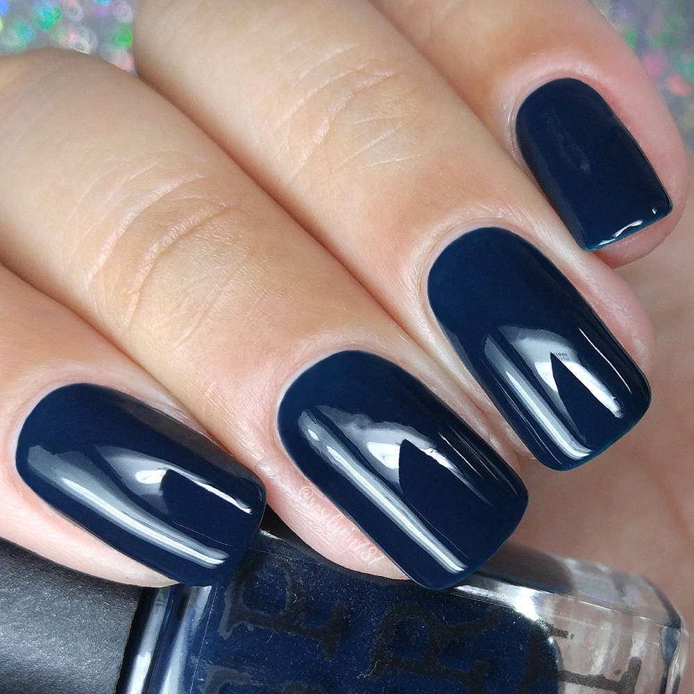 Dark Navy Blue Indie Nail Polish Shadowplay Bath and Beauty - Etsy UK Dark Navy Blue Indie Nail Polish Shadowplay Bath and Beauty - Etsy UK