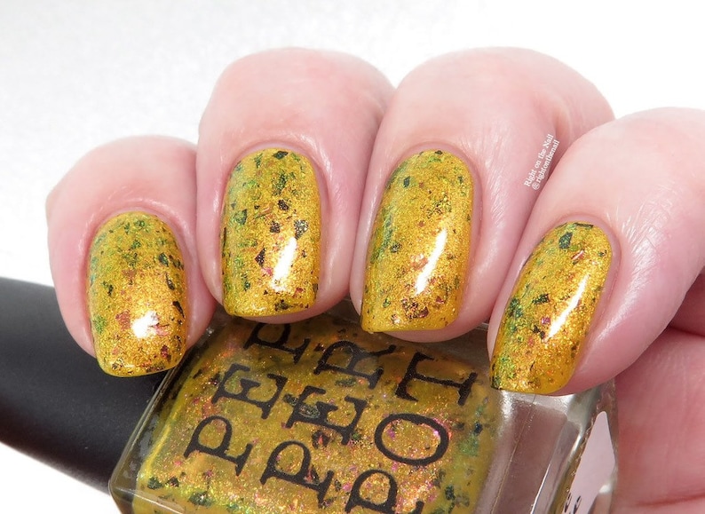 canary yellow nail design